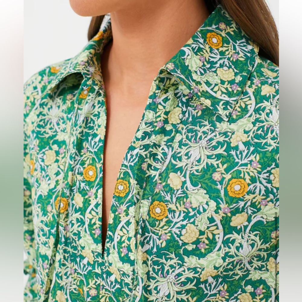 Tuckernuck Hyacinth House Long Sleeve Green Carrington Collared Mini Dress XL - Picture 5 of 11